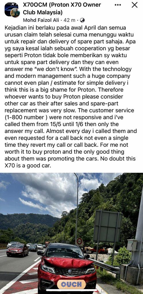 Spare Parts Proton X70