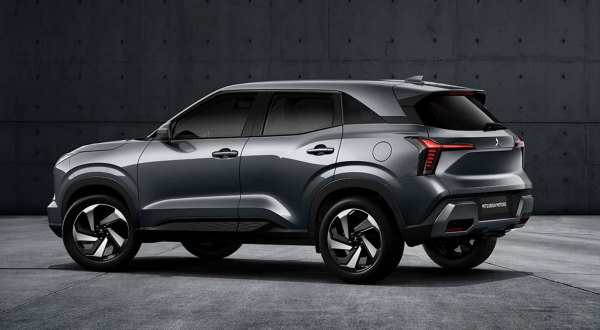 rendering of the unnamed mitsubishi motors compact suv to rival HRV