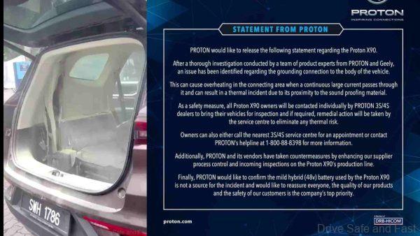 Proton X90 Recalled Over Findings From Last Month’s Fire Incident