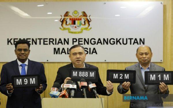 Number Plates held up by MOT and JPJ members