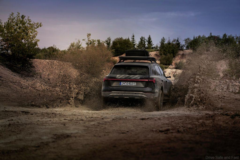 Audi Q8 e-tron edition Dakar in motion
