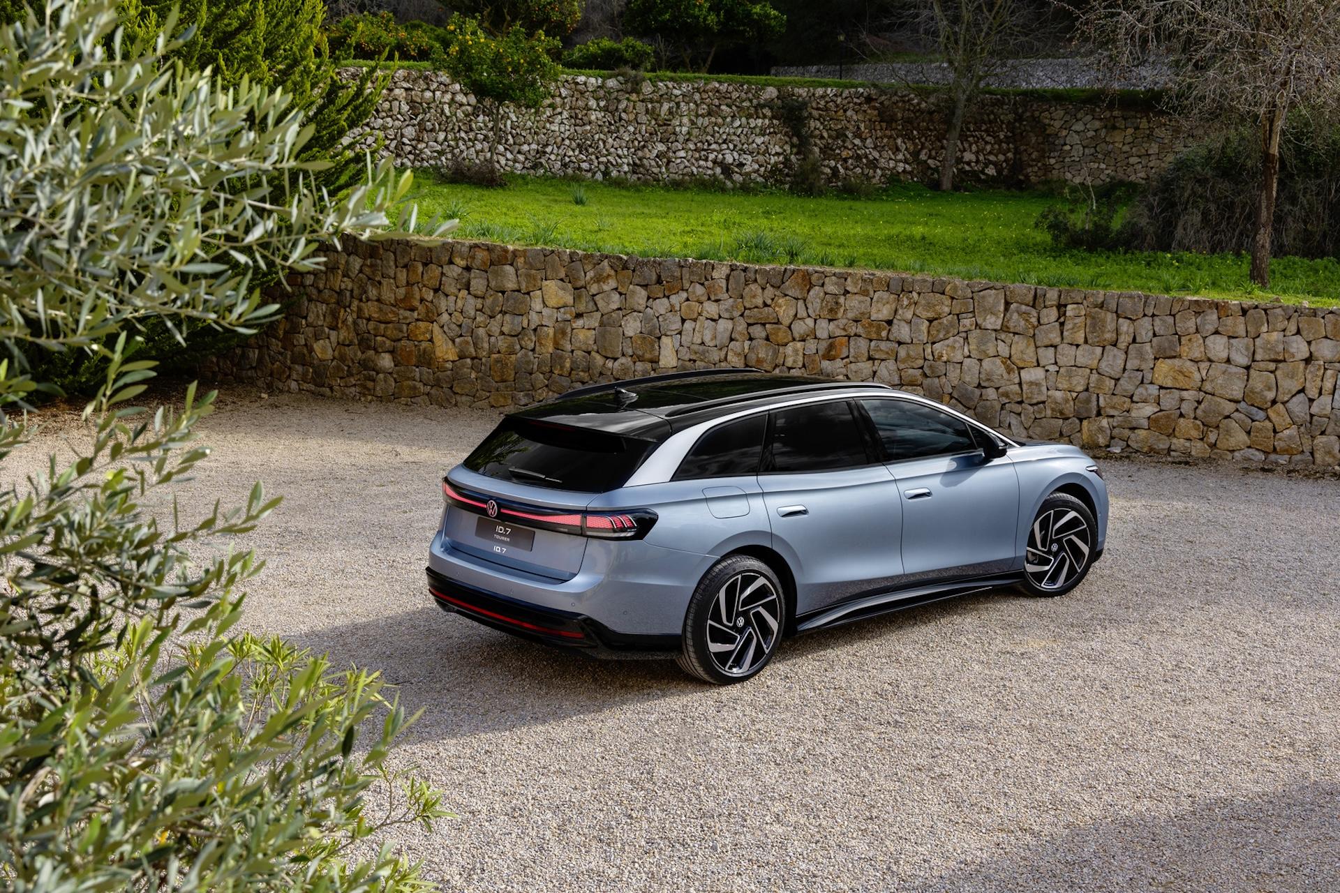 Volkswagen ID.7 Tourer from the rear