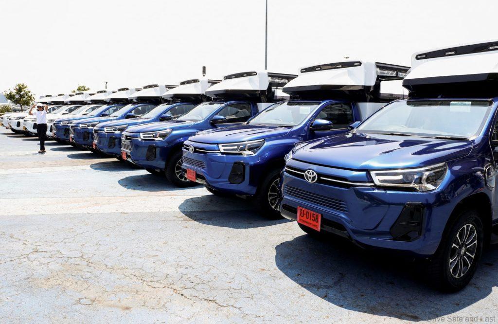 Toyota Hilux Revo electric programme in Pattaya Thailand