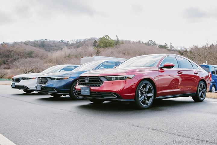 Honda Accord in the USA in three different colours