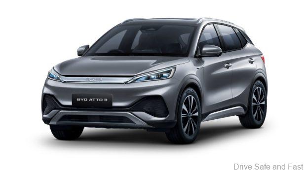 BYD atto 3 in harbour grey