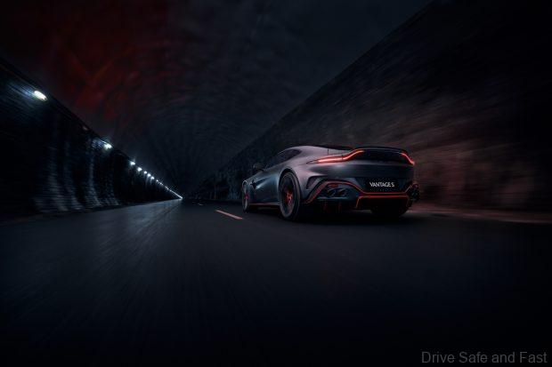 aston martin vantage s from the rear