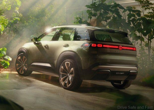 volkswagen id.cross concept from the rear
