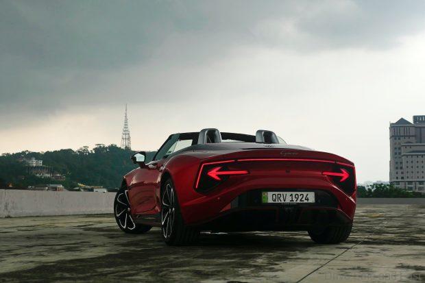 Rear MG Cyberster in Petaling Jaya, Malaysia