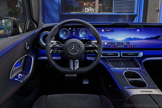 Interieur der neuen elektrischen Mercedes-Benz C-Klasse, 2026.Interior of the new electric Mercedes-Benz C-Class, 2026.