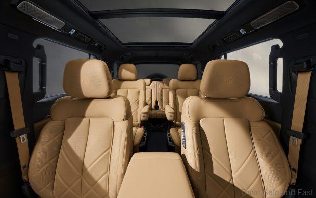 denza B8 6 seater interior in jasper brown
