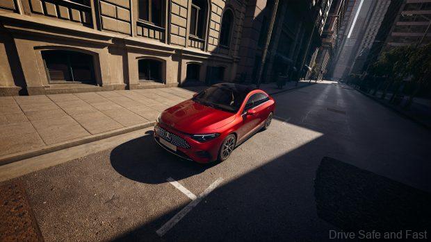 mercedes-benz cla 250+ electric in the streets