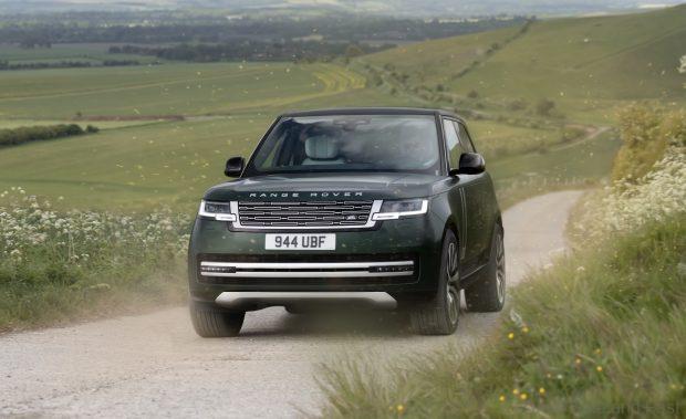 range rover electric in motion