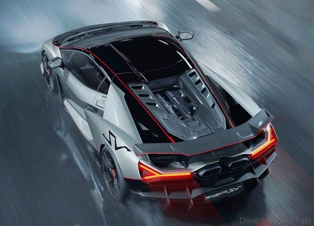 lamborghini revuelto sv top down in motion
